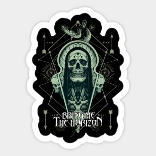 Bring me the horizon skull metal Sticker